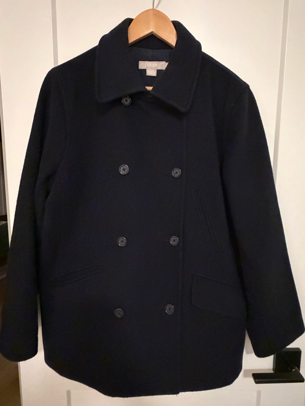 J. Crew Navy Double-Breasted Wool Pea Coat
